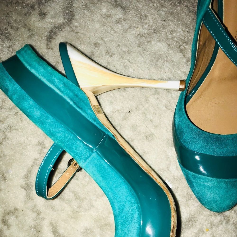 Latitude Femme Made in Italy Turquoise Heels 👠